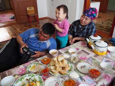 Lunch with a Kazakh family, Aral Sea, Kazakhstan 2015